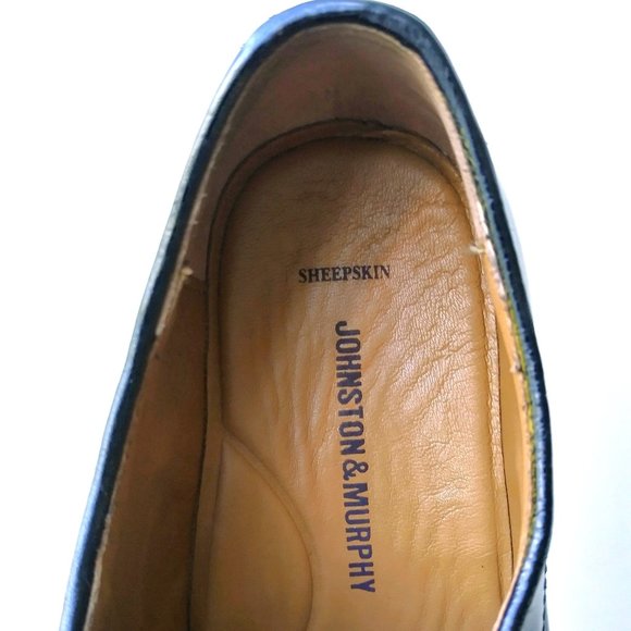 Johnston & Murphy Men\'s Bradford Cap Toe in Beautiful Black Brush-Off Leather main image 8